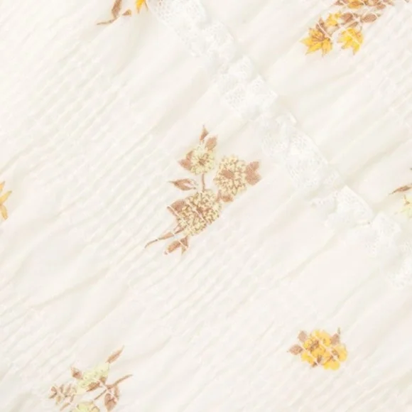 REBECCA TAYLOR Marigold Fleur Ines Smocked Dress w/ flower pattern, Size M, NWT - Picture 5 of 5